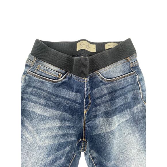 Jessica Simpson Girls Blue Denim Gracie Pull-On Skinny Jeans Youth Size 8 - Picture 3 of 7
